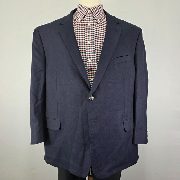 Joseph Abboud Herritage Men's Sport Coat Blazer Two Button Navy Wool Size 50S
